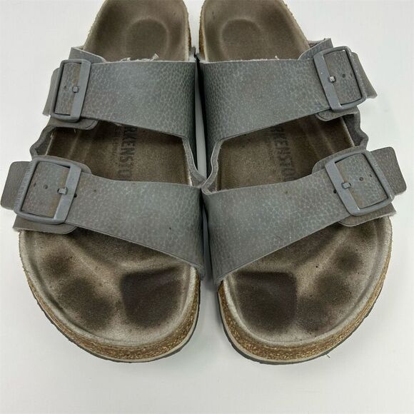 Birkenstock Arizona Sandals Gray Unisex EU42 Women's 11 Men's 9 Casual Summer - Picture 5 of 11